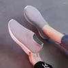 Casual Shoes Spring Women Knitting Sock Sneakers Stretch Flat Loafers Woman Platform Ladies Running Female Footwear