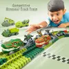 Dinosaur Magic Climbing Track Toys TrainFlexible Playset Dinosaurs Engineering Race Car for Old boy Girls 240313