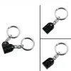 Keychains 2PCS Cute Separable Love Heart Building Block For Couples Friendship Lover Brick Key Ring Accessories Jewelry Souvenir