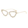 Nouveau diamant clouté internet lunettes rouges plein cadre lunettes de soleil œil de chat grand visage minceur tendance rue photo lunettes de soleil