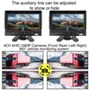 7 "Monitor 4 Channes DVR Record Backup Camera Kit Pedestrian Detection Blind Spot Alarm Cam Reversing For Truck Bus RV Car