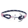 Bracelet de manchette en acier inoxydable, Bracelet de fil de corde de plage de Sport avec boîte et étiquette TH001 240315