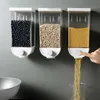 Bottiglie di stoccaggio Fissate al muro Dispenser per cereali Serbatoio sigillato Farina d'avena per cereali Noci