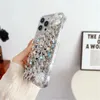 Luxury Glitter -telefonfodral för iPhone 15 14 Pro Max 15Pro 14Pro 13 12 11 15Plus XR Fashion Designer Bling Rhinestone Diamond Juveled 3D Crystal Case