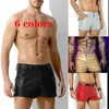 Pantaloncini da uomo Arjen Kroos Pantaloni corti Rave sexy in pelle PU con tasche