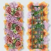 Decorative Flowers 44x14cm Arch Decoration Silk Rose 3D Backdrop Artificial Flower Wall Panel Romantic For Home Decor Baby Shower