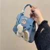 24SS Женская роскошная дизайнерская милая готовая сумка Little Monster, плюшевая сумка-тоут с металлической застежкой, 19 см, Jwxms