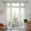 Rideaux Tulle pour Salon sur la Fenêtre Rideau Cuisine Chambre Filament Moderne Écran Court SheerCurtains Stores Rideaux Pissenlit