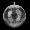 Décoration de fête 20 pièces boules d'ornement rechargeables transparentes de noël arbre à boules en plastique bricolage (5/10 cm)
