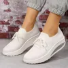 Dress Shoes European And American Leisure Sports Spring Autumn 2024 Lace Up Mesh Breathable Women's Large 35-43 Sneakers