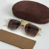 Modemärke TF0913 Solglasögon Kvinnor Män Tom Oval Retro Gold Silver Polariserat Ford High Sun Glasses Original Box Gratis frakt