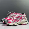Vandring trippel sneakers löpare s 7.0 graffiti kvinnors sportskor sjunde generation man lyx varumärke skor lokomotivgrå vit rosa blå storlek 35-46