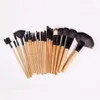 24 pièces/ensemble pinceaux de maquillage ensembles pinceaux cosmétiques professionnels poudre à sourcils Foundation Shadows brosse outils de maquillage avec sac cadeau a8cR #