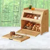 Bread Box For Kitchen Countertop, Large Bread Box, Farmhouse Bread Storage Container with Clear Window, and Removable Cutting Board