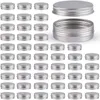 20pcs Yuvarlak Alüminyum Dudak Balsamı Teneke kutular Vida üst kapakları Sier Metal Boş Kozmetik Örnek Ctainer Seyahat Depolama Kavanozları Pot S275#