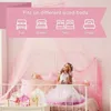 Bed Canopy For Girls With Glowing Stars - Princess Pink Baby Canopy For Bed Netting Room Decor Ceiling Tent Kids Bed Curtains 240315