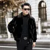 Autumn and Winter Imitation Mink Fur Coat Gold Mens Warm Plush Thickened Lapel Style