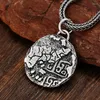 Pendant Necklaces Men's And Women's Silver Plated Jewelry Personalized Thai Retro Trendy Chain Hip Hop Style