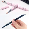 4 in 1 Portable Retractable Travel Lip Eye Brush Profial Makeup Brush Mini Soft Hair Eyeshadow Brush Makeup Accories 1pc n1ug#