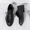 Casual Shoes 2024 Spring Autumn Banquet Dress Men's Pointed Leather Lace Up Low Top Anti Slip Wear Resistant