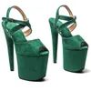 Dance Shoes Women 20CM/8inches Suede Upper Plating Platform Sexy High Heels Sandals Pole 295