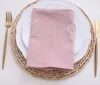 NP020E washable high quality10 pcslot baby shower 40cm40cm dusty pink sage green wedding cotton linen table cloth napkins 240321
