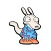 漫画犬エナメルピンカスタムビッグアイズアニマルブローチラペルバッジアニメアイコンファンの子供たちのためのジュエリーギフト