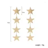 Stud Earrings Wholesale 10 Pairs Golden Star String Tassel Classic Romantic Girl Ladies Jewelry Gift 2024