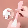 cute Paw Silice Facial Mask Brush Scraper Double Head Facial Mask Mud Brush Facial Beauty Tools Face Cleansing Brush w202#