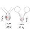 سلاسل المفاتيح 100pcs/Lot 2024 Metal Love Clining Keyrings Creative Zinc Alloy Bey Cains