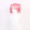 Puella Magi Madoka Magica Madoka Kaname Style Hair With Bangs Cosplay Wig Peluca Synthetic High Anime Anime Hair Wigs avec double queue de cheval