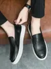 Zapatos Casuales Hombres Mayores Listo para vestir Cuero Durable Transpirable Verano Comodidad Clásicos Ligero Moderno y de moda Pisos