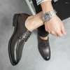 Chaussures décontractées de haute qualité pour hommes, en cuir véritable, semelle souple, antidérapantes, plates, pour les déplacements, le travail et les affaires