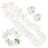 Flores Decorativas 4 Piezas Guirnaldas De Flores Corona Floral Artificial Juego De Cuatro Piezas Tocado Hawaiano Blanco