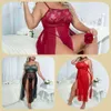 Ear Edge Hanging Neck Suspender Lingerie For Girls Set Sexy And Seductive Princess Split Multi-Color Large Size Pajamas 633819