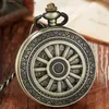 Pocket Watches Vintage Mechanical Skeleton Hollow Pendant Necklace Chain Hand Wind Pocket es Men Ladies Male Gifts L240322