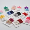 100st/Lot 1.4 -tums mini Grosgrain Ribbon Bow Hair Clips Tiny Bow Hairpins For Kids Baby Girl Hair Accessories 240321