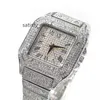 Fiorente gemme Hiphop Hip Hop Donna Uomo Orologio con diamanti VVS Moissanite ghiacciato
