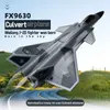 FX9630 RC Plane J20 Fighter Remote Control Airplane Airplane Anticollision Soft Rubber Head Glider with Culvert Design Aircraft Toys240314