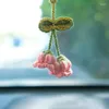Fiori decorativi Mini ciondolo artificiale all'uncinetto Campana lavorata a mano Orchidea Pendenti per auto Fai da te Borse fatte in casa Decorazione Ciondoli Decorazioni per la casa