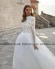 Грейс, довольно роскошные свадебные платья принцессы, скромные платья с круглым вырезом и длинными рукавами, мусульманские платья невесты, свадебное платье, платья de novia 240323