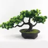 Fleurs décoratives fausses plantes vertes plante artificielle bonsaï pin accueillant faible entretien adapté au bureau et au bureau à battants