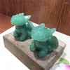 Decorative Figurines 1pcs Natural Crystal Animal Statue Green Aventurine Toothless Dragon Sculpture Room Decor Home Decoration Accessories