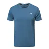 T-shirt casual, cool, quick drying, breathable, thin, loose fitting ice silk short sleeved men's sports summer