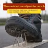 Bottes Protective Safety Chores Men Industrial Pincture Proofing Antismashing Work Boots Boots Toe Footwear Footwear Slip Résistant