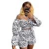 Fatos femininos senhoras moda viajando 2 peças conjunto ao ar livre primavera lanterna mangas uma linha pescoço magro camiseta com os mesmos shorts finos