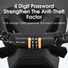 WEST BIKING Portable Password Bike Lock Motorcycle Helmet Wire Lock Bicycle Anti-theft Cable Scooter Multi-use Safety Padlock 240308