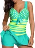 Plus Size Twee Stukken Badpakken Badmode Vrouwen Bloemenprint Zomer Grote Badpakken Tankini Beachwear Sexy Bikini Swimdress 240320