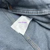 24ss Paris Italian men's denim jacket purple jeans casual street fashion designer jacket top quality couple G letter vintage denim jacket 2102