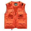 Gilet da uomo Estate Uomo Scarico Gilet tattico Casual Pographer Gilet Maglia da lavoro Giacca senza maniche Strumenti Tasca 6XL